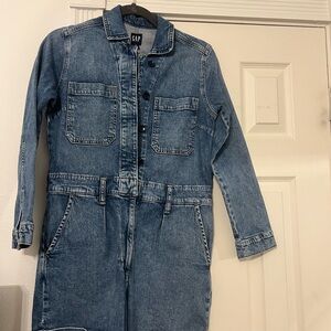 GAP Blue Denim Utility Jumpsuit
